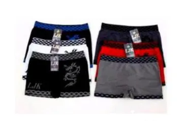 Kit com 10 Cuecas Boxer LJK: Tamanho P/M ou G/GG  R$ 66