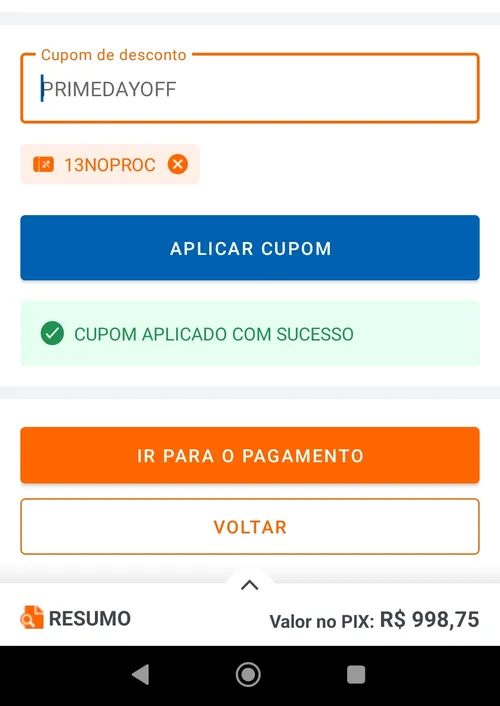 Imagem na descrição da promoção