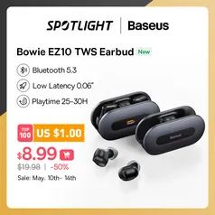 Baseus Bowie EZ10 Verdadeiro Fone De Ouvido Sem Fio Bluetooth 5.3