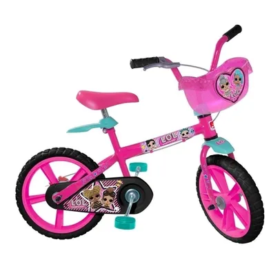 (AME R$350) (SUPER CAÇADOR AME R$245) Bicicleta Infantil Aro 14 - Lol - Bandeirante