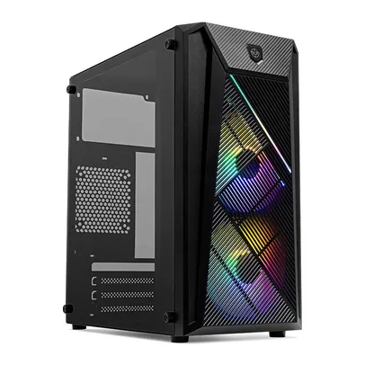 Gabinete Gamer TGT Erion, RGB, Lateral Acrilico, Com 2 Fans, Preto, TGT-ERN-RGB01