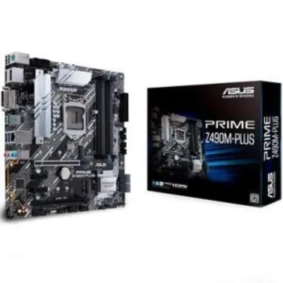 Placa-Mãe Asus Prime Z490M-Plus, Intel LGA 1200, mATX, DDR4 | R$ 950