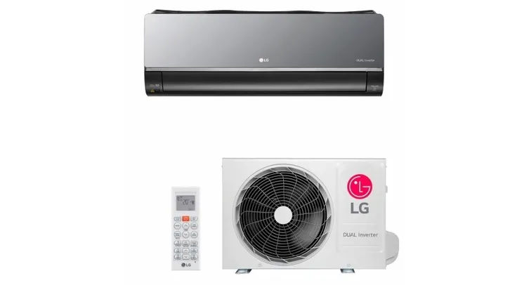 Ar Condicionado Split Inverter LG Hi Wall DUAL Voice ARTCOOL UV Nano 24000 BTUs Quente Frio S4NW24K2RXE - 220V