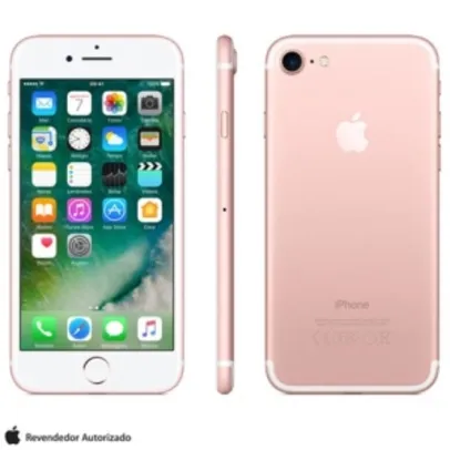 iPhone 7 Ouro Rosa com Tela de 4,7, 4G, 32 GB e Camera de 12 MP - MN912BZ/A - AEMN912BZARSA