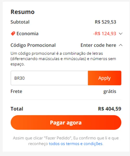 Imagem na descrição da promoção