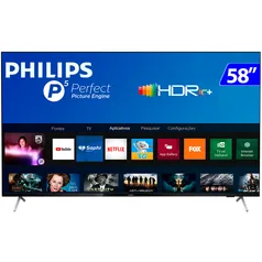 Smart TV Philips LED 58 4K Wi-Fi Saphi HDR10+ 58PUG7625/78