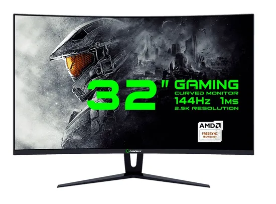 Monitor Gamer GameMax 32 Pol Curvo, WQHD, 144Hz, 1ms R$2070