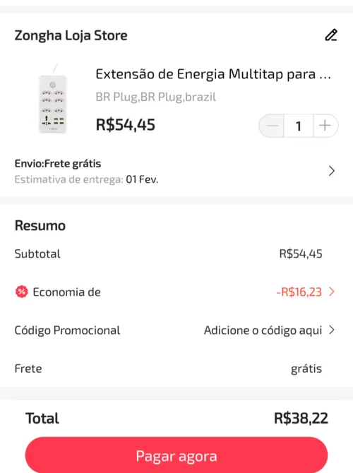 Imagem na descrição da promoção