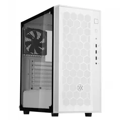 Gabinete Gamer SilverStone Fara R1, Mid Tower, Vidro Temperado, White, Sem fonte, Com 1 Fan, SST-FAR1W-G | R$ 279