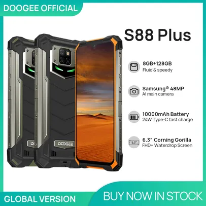 Smartphone DOOGEE S88 Plus 8GB 128GB - Versão global | R$1.397