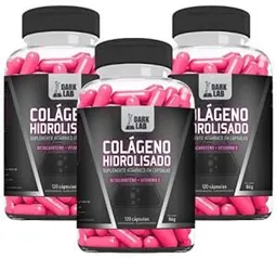 Kit 3x Colágeno Hidrolisado Dark Lab Collagen (360 Caps)