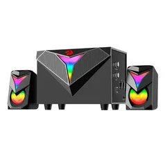 Caixa de Som Gamer e Subwoofer Redragon Toccata, 11W RMS, RGB, USB, preto - GS700 | R$ 230