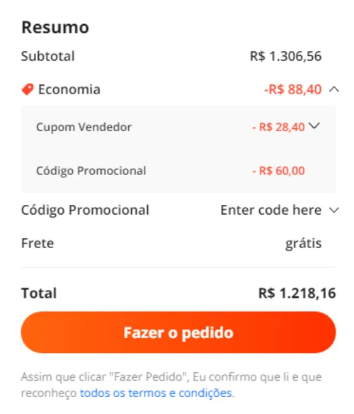 Imagem na descrição da promoção