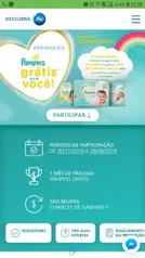 Promoção concorra um mês de Pampers grátis pra você