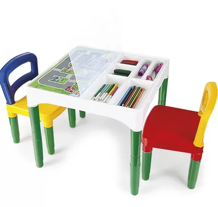 Mesa Mesinha Infantil Didática Com Cadeiras - Poliplac