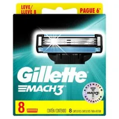 Carga Gillette Mach3 - 8 unidades | R$40