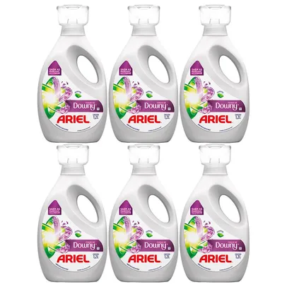 Sabão Líquido Concentrado Ariel com Toque de Downy 1,2L - 6 Unidades