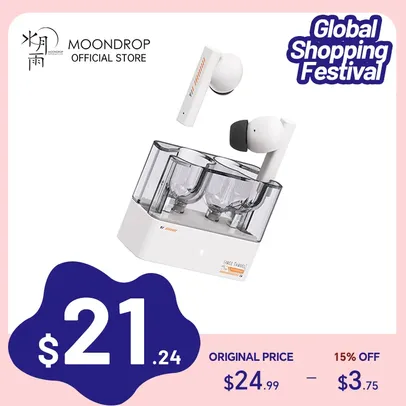 [APP/ Gpay/Moedas R$ 74] Fone Bluetooth Moondrop Space Travel