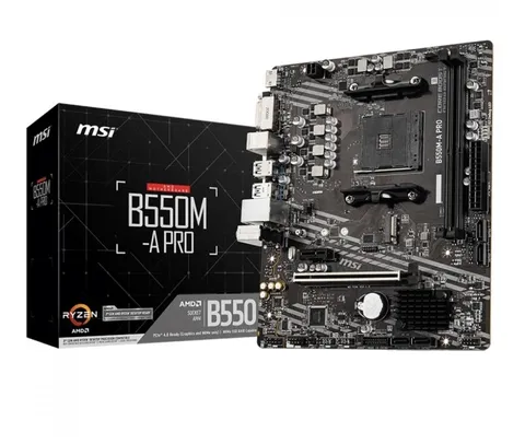 Placa Mãe MSI B550M-A PRO, Chipset B550, AMD AM4, mATX, DDR4