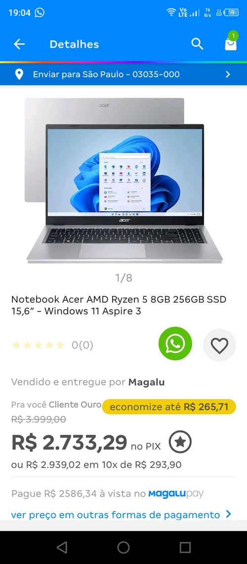 Imagem na descrição da promoção