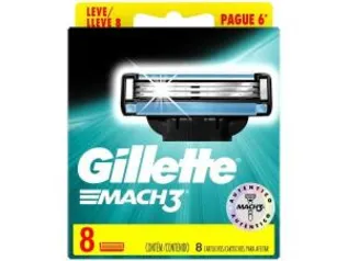 Carga para Aparelho de Barbear Gillette Mach3 - 8 Unidades - R$37