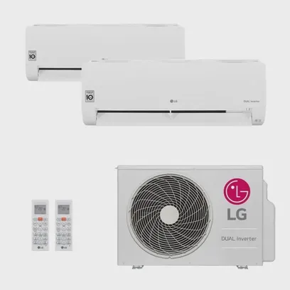 Foto do produto Ar Condicionado Multi Split Dual Inverter Voice LG 16000 Btus (2x Evap 9000) Frio 220V