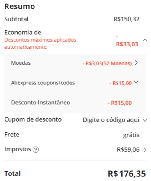 Imagem na descrição da promoção