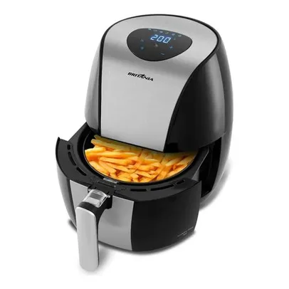 (SC AME 122,49) Fritadeira Air Fry Britânia BFR20PI Digital Inox 4.1L 1500W