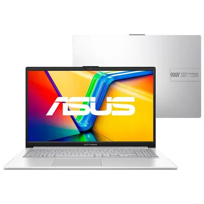 Notebook Asus Vivobook Go 15, Intel Core i3-N305, 8GB/512 SSD W11 Home Tela 15.6&quot; FHD, Cool Silver - E1504GA-NJ435