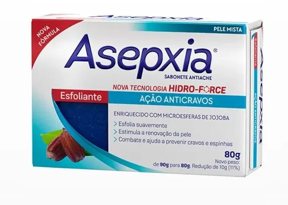 Sabonete Esfoliante Asepxia - 90g | R$4,69