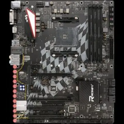 Placa Mãe Biostar Racing X470GTA, Chipset X470, AMD AM4, ATX, DDR4