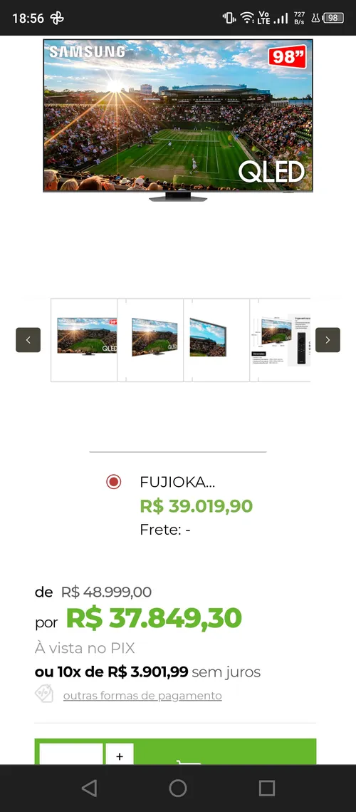 Imagem na descrição da promoção