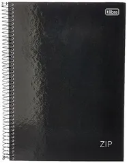 Tilibra - Tilibra ZIP - Caderno Espiral Capa Dura, 200x275mm, 80 Folhas, Negro