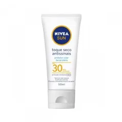 NIVEA SUN PROTETOR SOLAR TOQUE SECO ANTISSINAIS FPS30 50ML | R$ 18