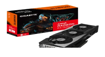 Placa De Vídeo Gigabyte AMD Radeon RX 7600 Gaming OC, 8GB, GDDR6, FSR, Ray Tracing, GV-R76GAMING OC-8GD