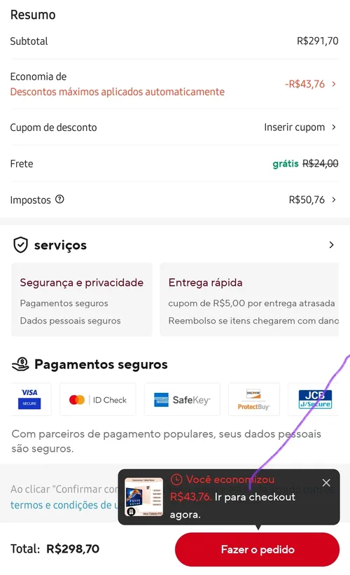 Imagem na descrição da promoção