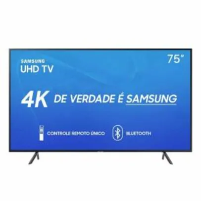 TV LED 75" Samsung Smart TV RU7100 4K 3 HDMI 2 USB 60Hz - R$5034