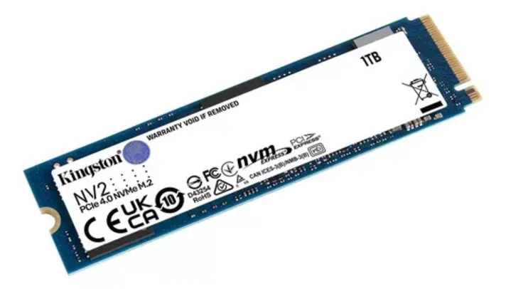 SSD M2 1TB Kingston Nvme2 Pcie 4.0 3500 Mb/s Cor Preto SNV2 1000G