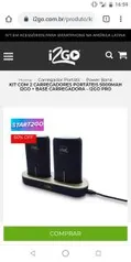 Kit Com 2 Carregadores Portáteis 5000mAh I2GO + Base Carregadora - I2GO PRO