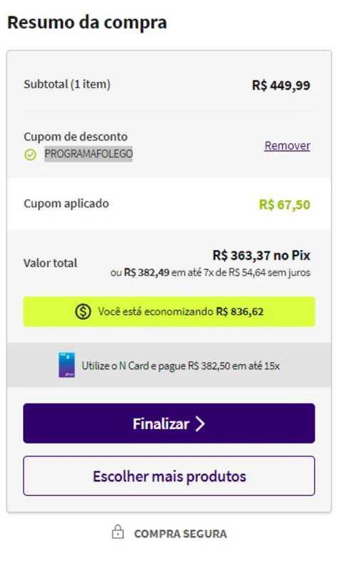 Imagem na descrição da promoção