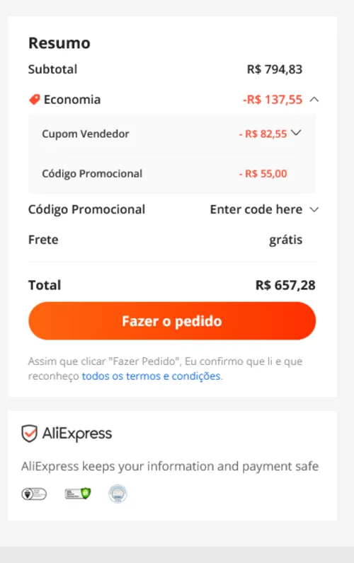 Imagen na descrição da promoção