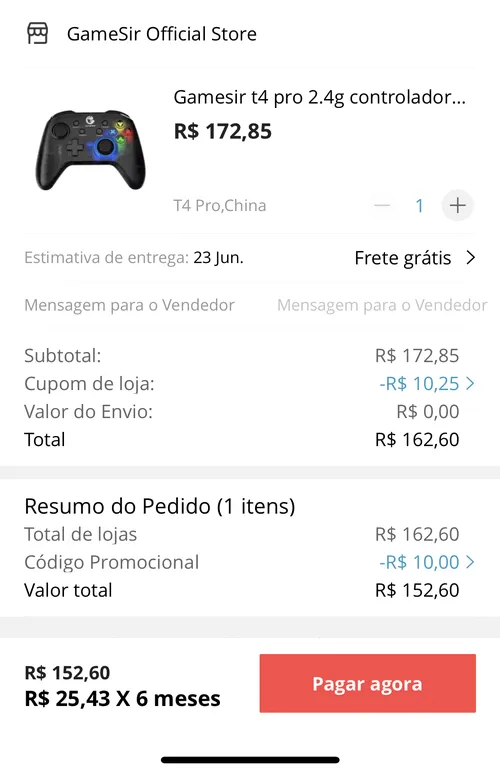 Imagem na descrição da promoção