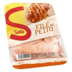 Filé de Peito de Frango Congelado SADIA Bandeja 1kg | R$6