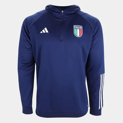 Moletom Seleção Itália 23/24 Adidas C/ Capuz Masculino