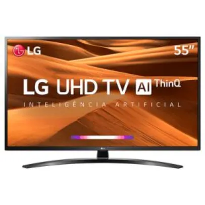 [R$1.975 AME] Smart TV LG 55" 55UM7470 UHD 4K + Controle Smart Magic | R$2.324