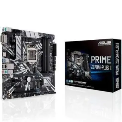 Placa-Mãe Asus Prime Z370M-Plus II, Intel LGA 1151, mATX, DDR4 | R$ 540