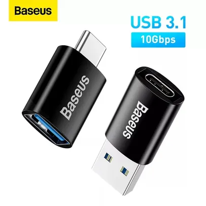 [Conta Nova R$ 4,99] Adaptador Baseus USB para Tipo C