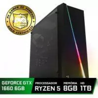 Saindo por R$ 2989: Pc Gamer Tera Edition AMD Ryzen 5 3500 / GeForce GTX 1660 Super 6GB / DDR4 8GB / HD 1TB / 500W | Pelando