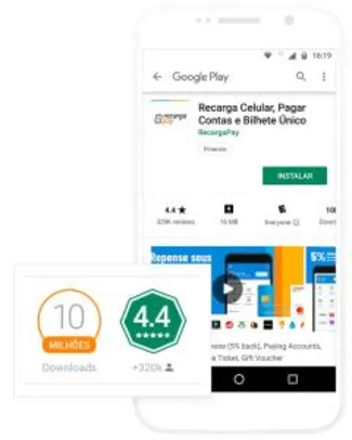 Grátis: [Novos Usuários] RecargaPay: 50% de desconto na primeira Recarga de celular no app | Pelando