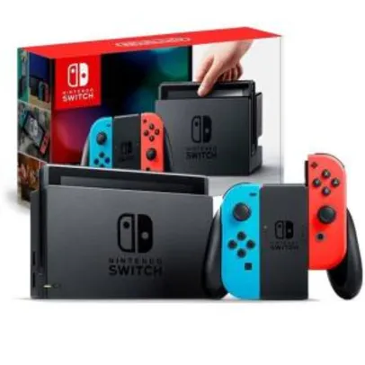 Nintendo Switch 32gb Neon - R$1729 (ou R$1299 com Ame)